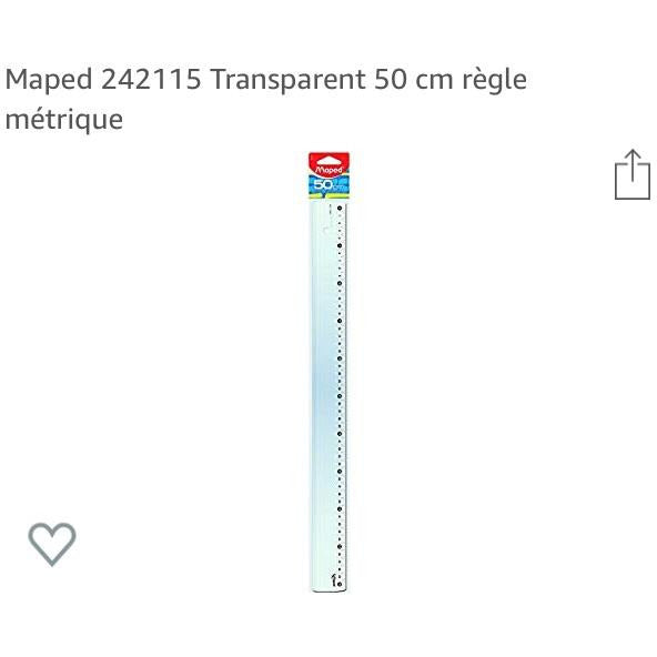Règle plastique 50cm -20% - GEO Gabon Shop Online 