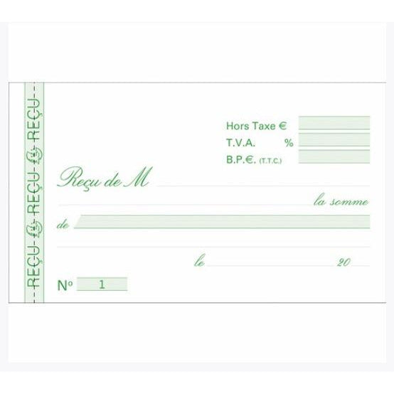 Manifold Carnet 50 Reçus avec TVA 10.5x18cm dupli autocopiants -20% - GEO Gabon Shop Online 
