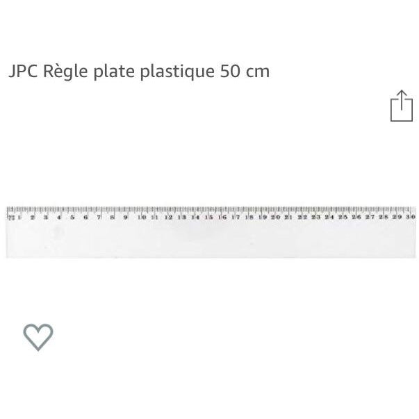 Règle plastique 50cm -20% - GEO Gabon Shop Online 