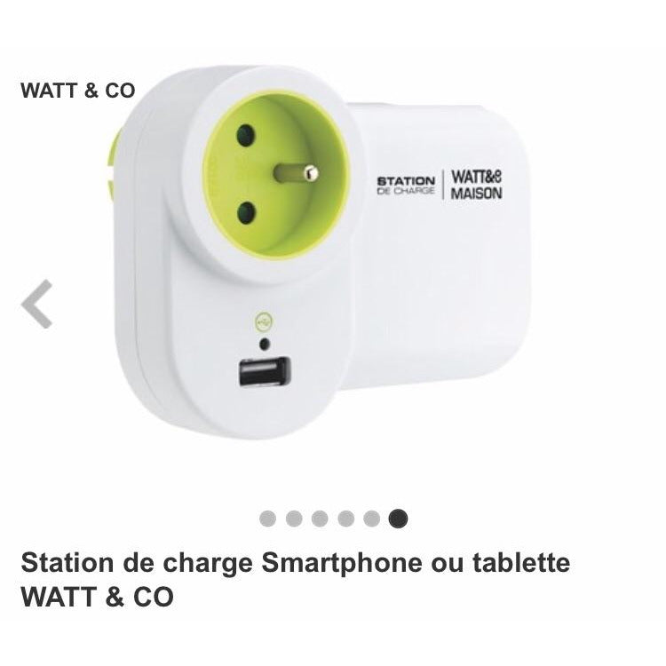 Station de Charge smartphone/tablette (1 secteur/1 usb) -34% - GEO Gabon Shop Online 