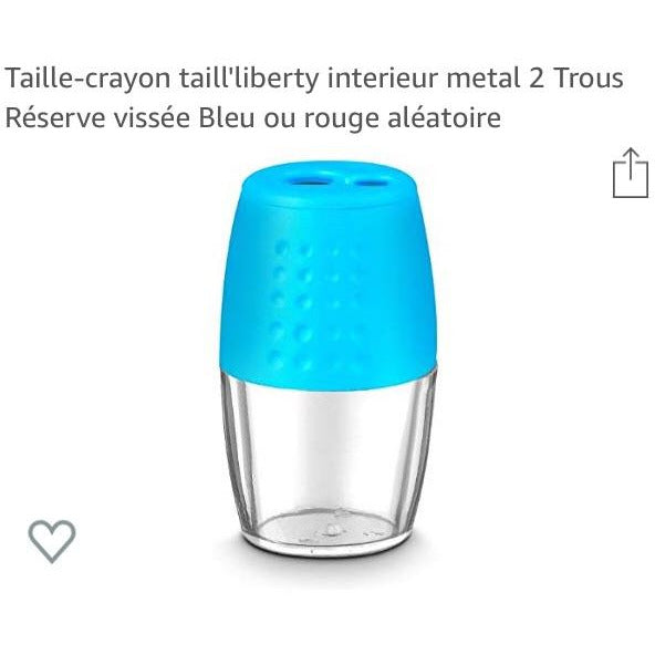 Taille-crayons plastique 2 usages/réserve -10% - GEO Gabon Shop Online 