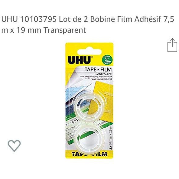 Adhésifs transparents 7.5mx19mm (2 rouleaux) -25% - GEO Gabon Shop Online 