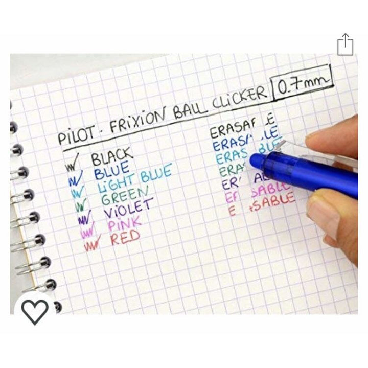 FriXion Ball Clicker 0.7 encre effaçable bleue -20% - GEO Gabon Shop Online 