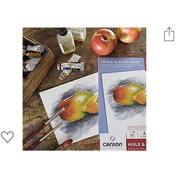Canson Bloc 10f A4 Huile & Acrylique -20% - GEO Gabon Shop Online 