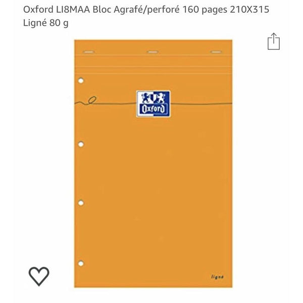 Bloc de Cours 21x31.5 160p perforées lignées -22% - GEO Gabon Shop Online 