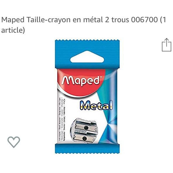 Taille-crayons Métal 2 usages -30% - GEO Gabon Shop Online 