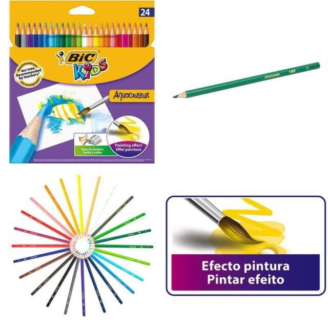 Crayons de couleur KIDS aquarellables étui de 24 -33% - GEO Gabon Shop Online 