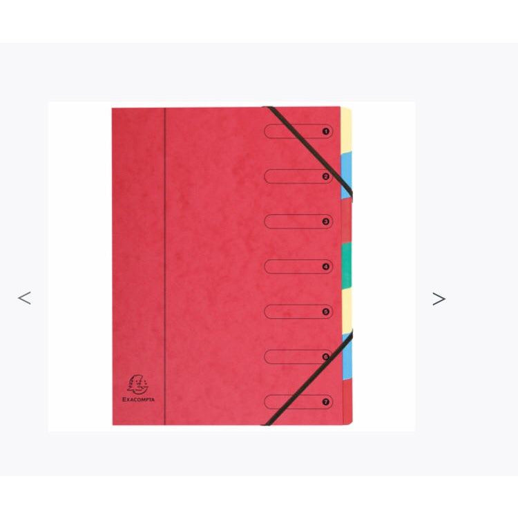 Trieur Carte Lustrée avec élastiques 7 comp ass coul -20% - GEO Gabon Shop Online 