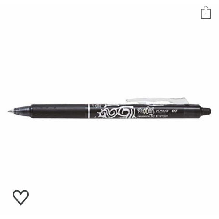 FriXion Ball Clicker 0.7 encre effaçable noire -20% - GEO Gabon Shop Online 