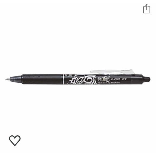 FriXion Ball Clicker 0.7 encre effaçable noire -20% - GEO Gabon Shop Online 