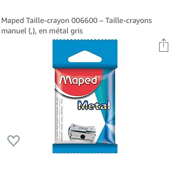 Taille-crayons Métal 1 usage -30% - GEO Gabon Shop Online 