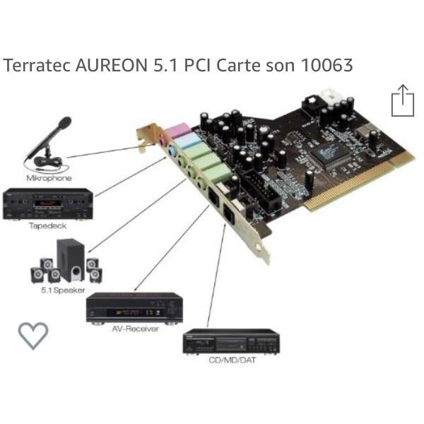 Carte Son/Micro Int AUREON 5.1 Pci -40% - GEO Gabon Shop Online 