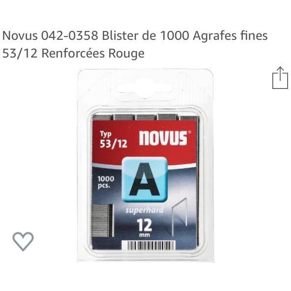 Agrafes Novus 53/12 bte de 1.000 -20% - GEO Gabon Shop Online 