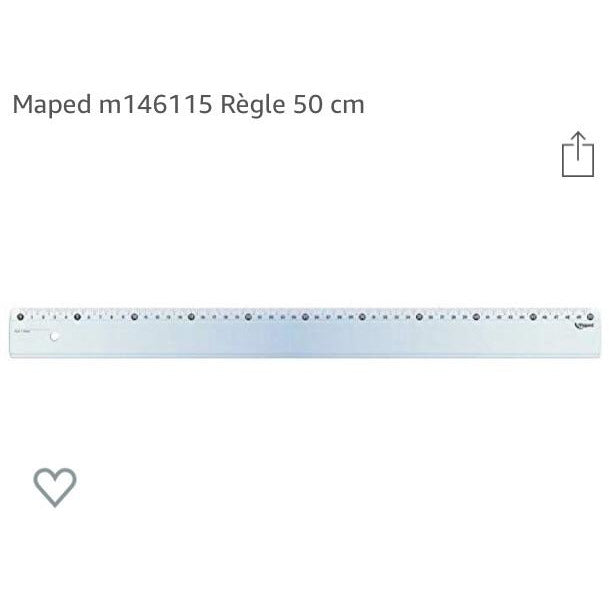 Règle plastique Essentials 50cm -33% - GEO Gabon Shop Online 