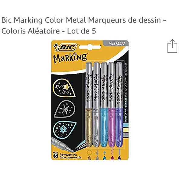 Marqueurs Permanents Ogive Marking blister de 5 -20% - GEO Gabon Shop Online 