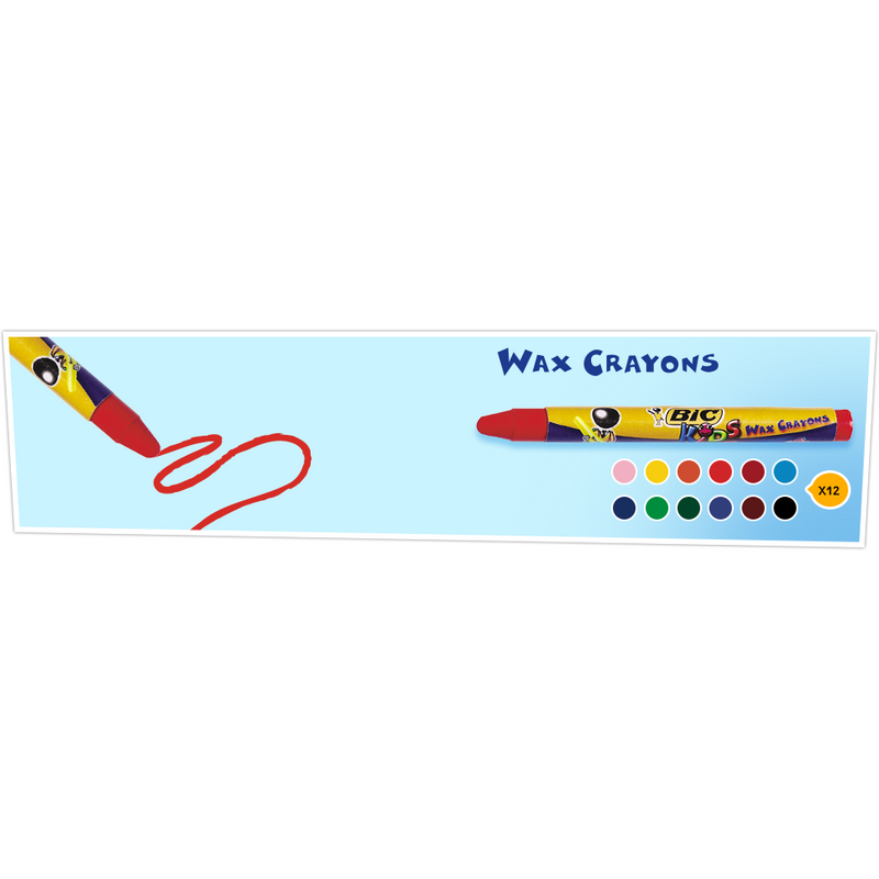 Crayons de coloriage à la cire KIDS étui de 12 -20% - GEO Gabon Shop Online 