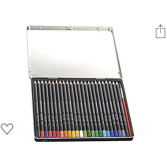 Crayons de couleur aquarellables Conté bte métal de 24 -37% - GEO Gabon Shop Online 