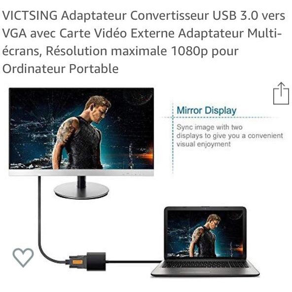 Adaptateur/Convertisseur USB 3.0->VGA -40% - GEO Gabon Shop Online 