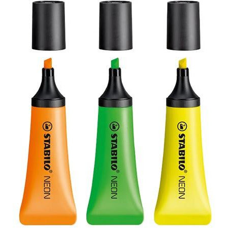 Surligneurs NEON vert/orange/jaune (3) -20% - GEO Gabon Shop Online 