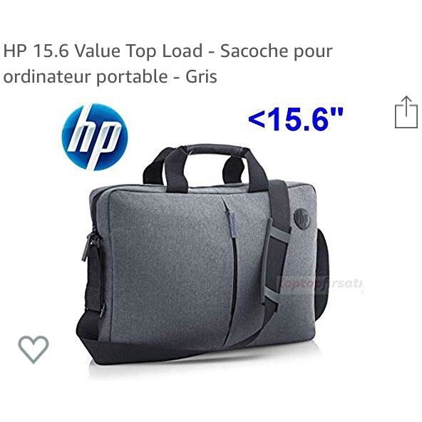 Sac Notebook HP Top Load 15.6" gris -20% - GEO Gabon Shop Online 