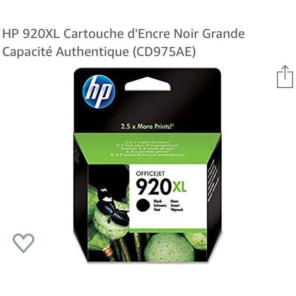 Cartouche encre N°920XL Noir -34% - GEO Gabon Shop Online