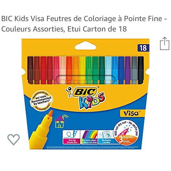 Feutres de coloriage KIDS Visa étui de 18 -37% - GEO Gabon Shop Online 