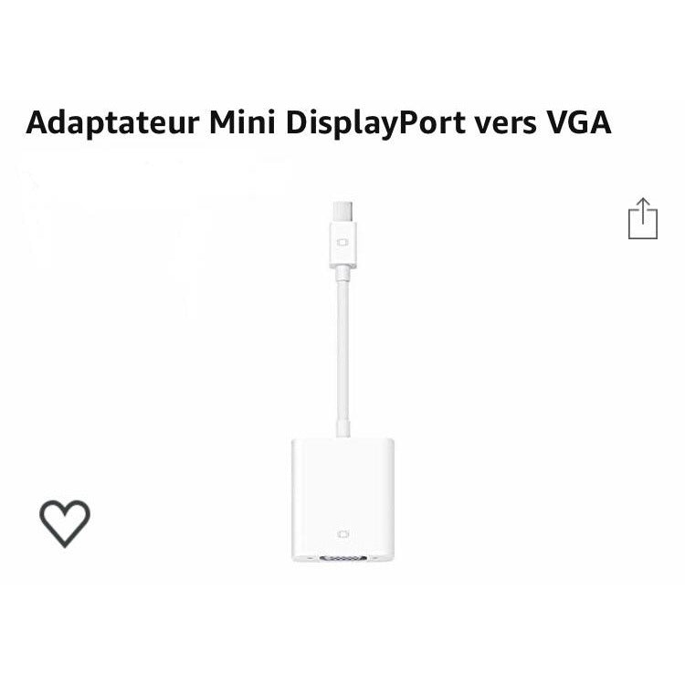 Adaptateur Mini Display Port -> VGA -50% - GEO Gabon Shop Online 