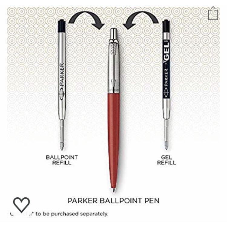 Stylo Bille encre bleue Parker Jotter corps Acier/Noir -40% - GEO Gabon Shop Online 