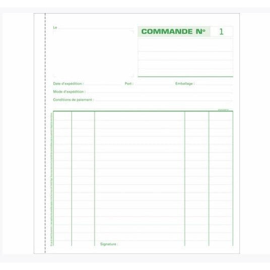 Manifold Commandes 29.7x21cm 50f dupli autocopiants -20% - GEO Gabon Shop Online 