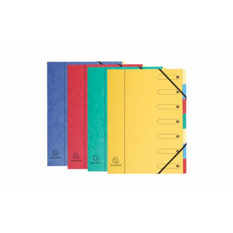 Trieur Carte Lustrée avec élastiques 7 comp ass coul -20% - GEO Gabon Shop Online 