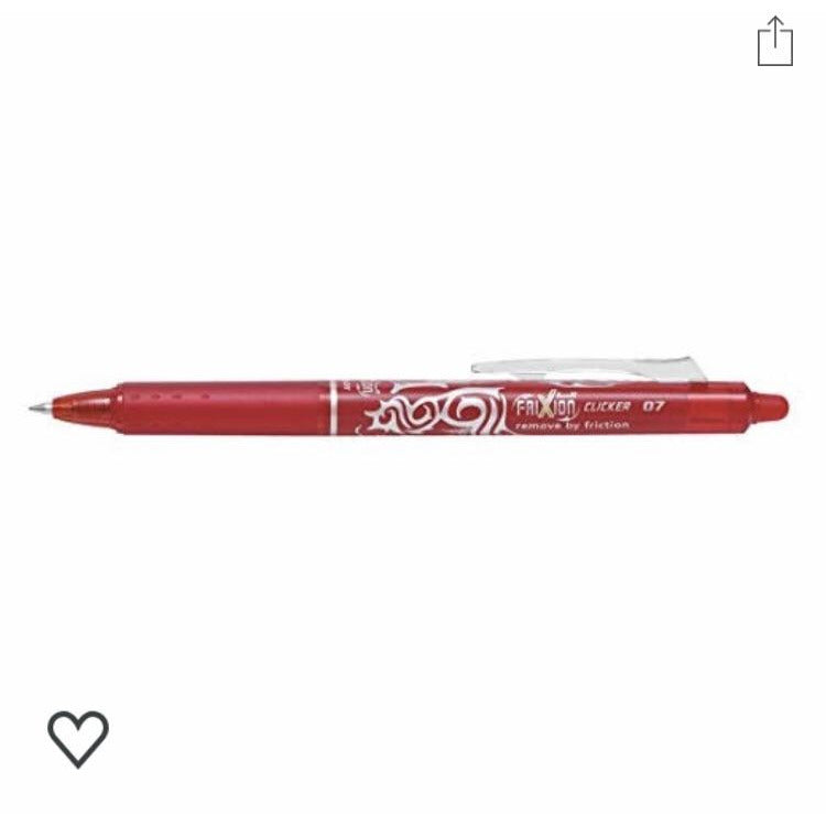 FriXion Ball Clicker 0.7 encre effaçable rouge -20% - GEO Gabon Shop Online 