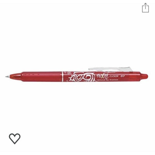 FriXion Ball Clicker 0.7 encre effaçable rouge -20% - GEO Gabon Shop Online 