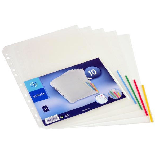 Pochettes Perforées A4 PP bords coul sachet de 10 -20% - GEO Gabon Shop Online 