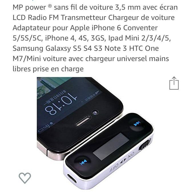 Transmetteur FM Sans Fil Voiture -Destockage !!! - GEO Gabon Shop Online