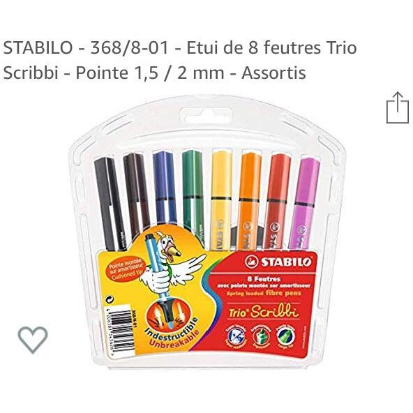 Feutres de coloriage Trio Scribbi étui de 8 -30% - GEO Gabon Shop Online 