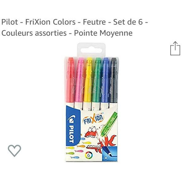 FriXion Colors Feutres de coloriage effaçables étui de 6 coul -30% - GEO Gabon Shop Online 