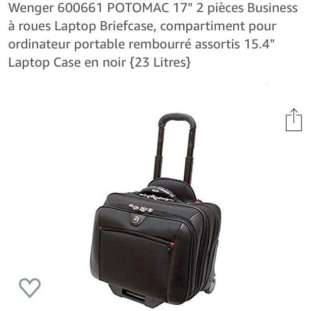 Trolley WENGER Potomac 13/14/15/16/17" noir -24% - GEO Gabon Shop Online 