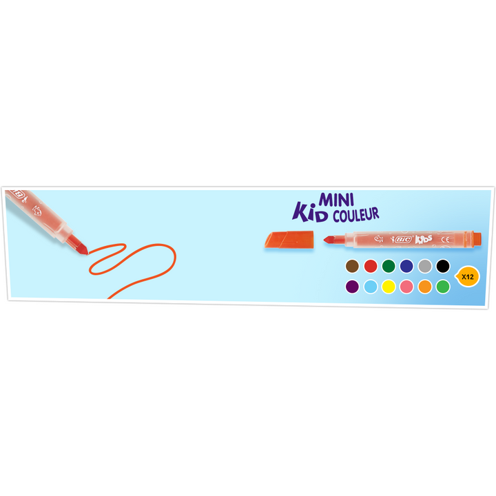 Feutres de coloriage KIDS Mini étui de 12 -37% - GEO Gabon Shop Online 