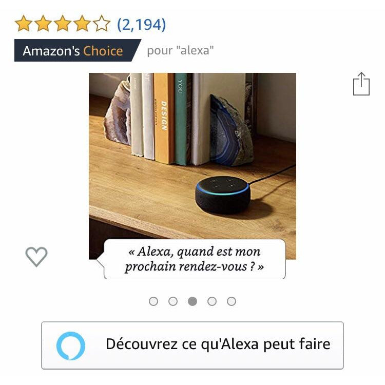 Echo Dot 3 Enceinte Connectée Noir Anthracite avec Alexa -50% - GEO Gabon Shop Online 