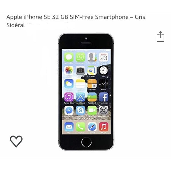 iPhone SE 32 Gb Gris 4g/Lte 1ère main + coque/verre protection - GEO Gabon Shop Online 