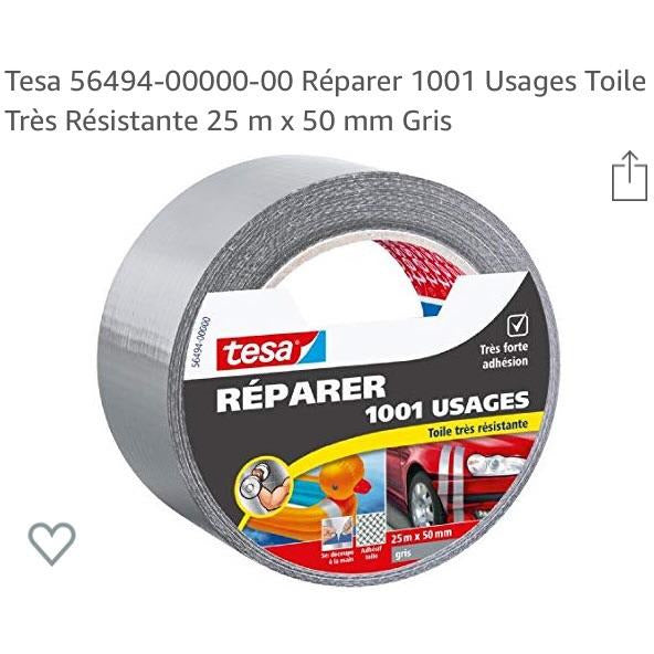 Adhésif Toile Extra Power Silver 25mx50mm -33% - GEO Gabon Shop Online 