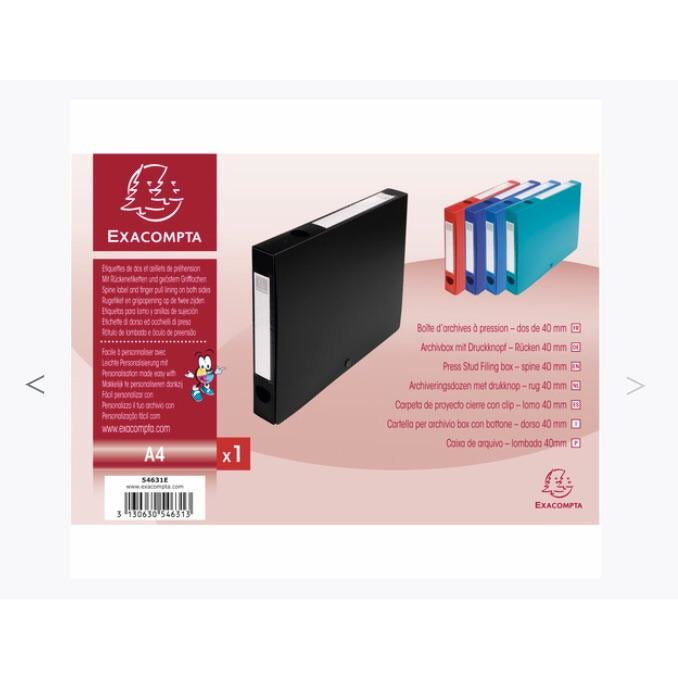 Boite de classement à pression PP dos 40mm A4 noir -20% - GEO Gabon Shop Online 