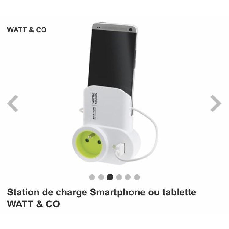 Station de Charge smartphone/tablette (1 secteur/1 usb) -34% - GEO Gabon Shop Online 