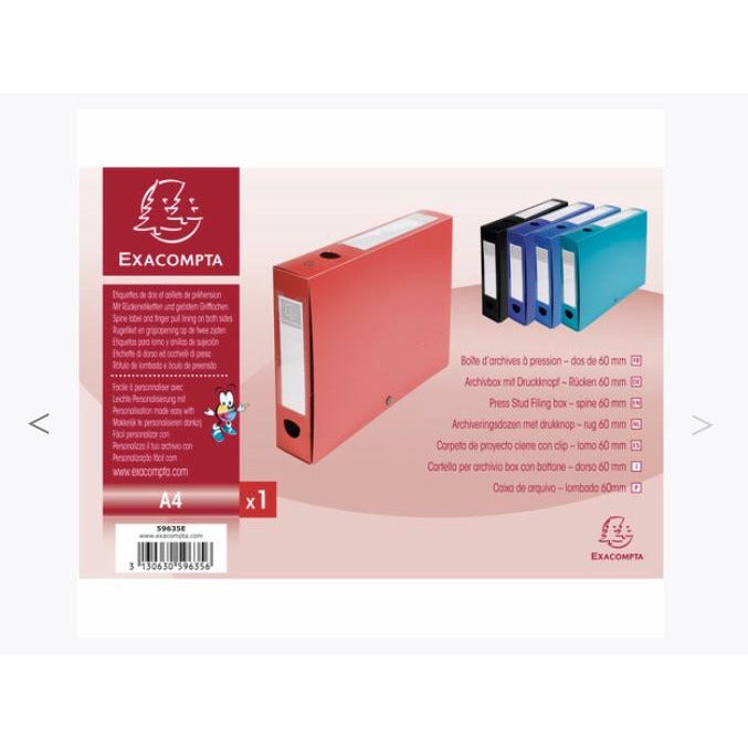 Boite de classement à pression PP dos 60mm A4 rouge -20% - GEO Gabon Shop Online 