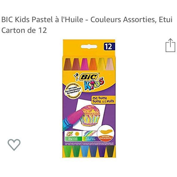 Pastels de coloriage à l'huile KIDS étui de 12 -40% - GEO Gabon Shop Online 