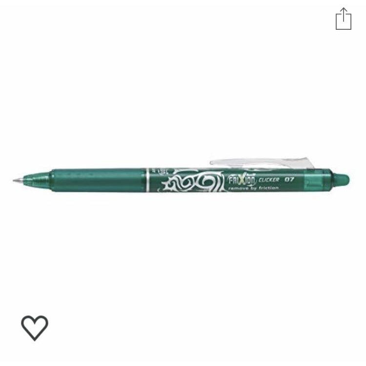 FriXion Ball Clicker 0.7 encre effaçable verte -20% - GEO Gabon Shop Online 