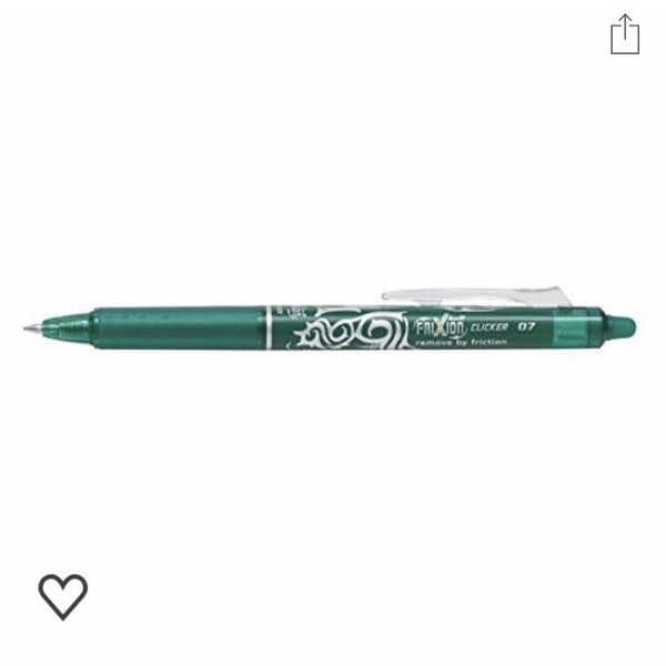 FriXion Ball Clicker 0.7 encre effaçable verte -20% - GEO Gabon Shop Online 