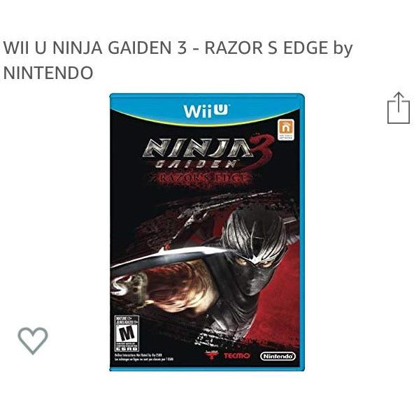 WII U Jeu Ninja Gaiden 3 -Destockage !!! - GEO Gabon Shop Online 