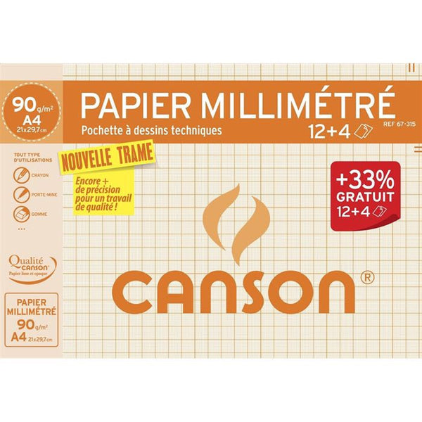 Papier Millimétré A4 21x29.7 16f 90g -20% - GEO Gabon Shop Online 
