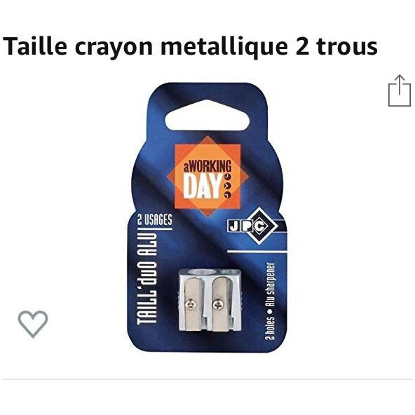 Taille-crayons Métal 2 usages -20% - GEO Gabon Shop Online 